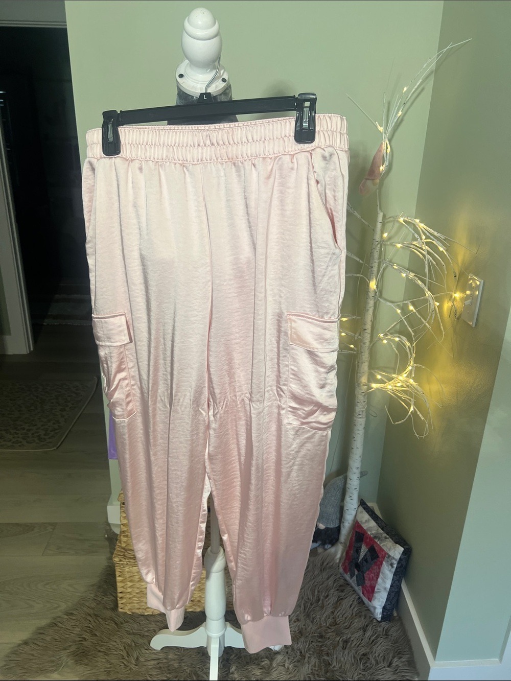 INC International Concepts Light Pink Track Jogger Pants